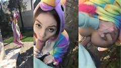 prank video: Ran up, sucked, was fucked, ran away - SolaZola