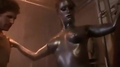 body painting video: Silver Girl Sex