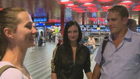 czech couple video: A young Czech couple earns money for sex in public