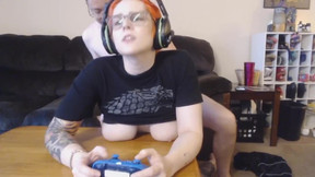 gamer girl video: Gamer babe gets fucked