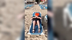 british in public video: Having Fun on an empty outdoor beach.