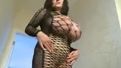 fishnet video: Giant Tits Mature MV Dances In Fishnets