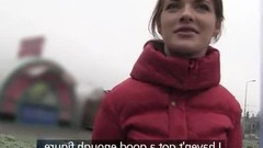 czech cum video: Pulled Czech babe cumsprayed after carsex