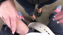 money video: PublicAgent Young black haired girl fucks on car bonnet