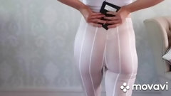 perfect ass video: Perfect big ass blonde in see through legging from youtube