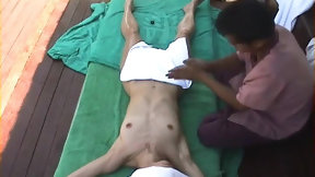 indian massage video: Massage & Orgasm for Indian teen tourist on hidden camera