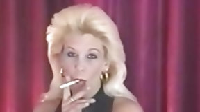 smoking fetish video: Naughty also horny nympho milf smoker inhales deeply