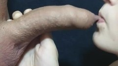 uncut dick video: Close up foreskin play. Big cock blowjob and throbbing oral creampie