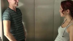 elevator video: Riskant Fuck in Public Elevator for German Teen Natalie Hot