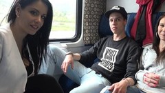 czech couple video: Foursome Sex in Public TRAIN