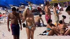 public sex video: Amateur Couple Enjoys Exhibitionist Public Beach Sex