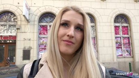 street video: Cute German blonde was picked up from the streets for enjoying sodomy