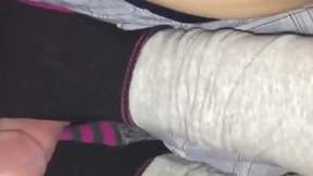 sockjob video: Footjob from my gf's excelent friend after party