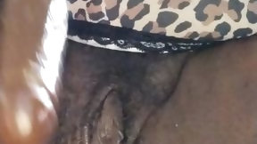 mature ebony video: Ebony Milfs up-close pussy squirting on a dildo