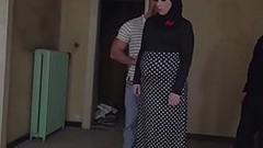 pregnant video: Pregnant Muslim woman is getting fucked on the floor, while her husband is watching her in action