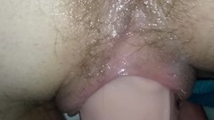 close up video: Wife cums super hard on her first big dick