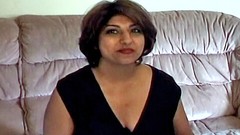 desi in homemade video: Amateur Indian milf licked and used 2 white men