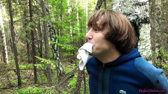 sucking video: Stranger Arouses, Sucks and Fucks Hard in the Forest