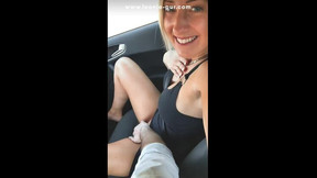 fingering orgasm video: Ha-ha, while he's driving, I fingered my tight pussy