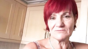 british granny video: AuntJudysXXX - 64yo Red Haired GILF Linda Blows Your Dick