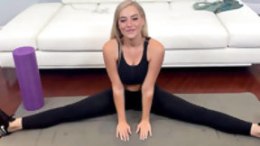 yoga pants video: Blake Blossom in yoga pants barely concieving her forms and letting herself go in casting sex.