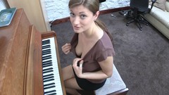 piano video: Brook is playing on piano and masturbating
