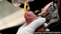 catheter video: Heavy Rubber Latex Piss Fetish - Blowjob Handjob Femdom - Catheter Treatment - Part 4