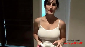 sucking video: Slutty MILF Caught Sucking Neighors Cock