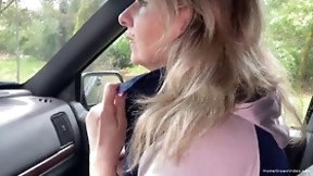 amateur video: Busty blonde wife sucks then fucks her husband outdoors