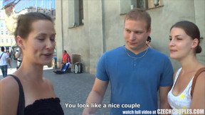 czech couple video: CZECH COUPLES - Young Couple Takes Money for Public Foursome