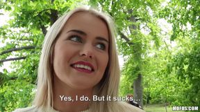 czech in public video: Blonde Hottie Fucks Outdoors 1 - Aisha