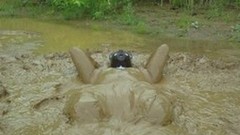 mud video: Horny Pup in Thick Clay