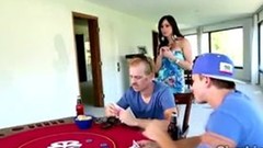 poker video: Stud loses his gorgeous big boobed mom in a poker match