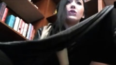 library video: Toying my pussy in a public library