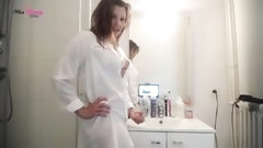 downblouse video: Teased and Convinced to Jerk and Taste that Cum again