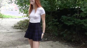 redhead teen video: Redhead teen girl was picked up from the streets for a vigorous pussy banging