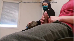 arab and french video: Pervert doctor puts a hidden camera in his waiting room, this muslim slut will be caught red-handed with empty French ball
