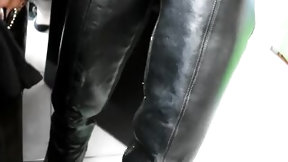 boots video: PREVIEW Gf with Huge Nails and Leather Boots Hand Job Orgasm Denial