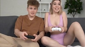 gamer girl video: Stepsister decided to have sex with step