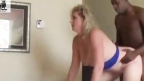 interracial video: QoS Amazon Wife takes a good Pounding by Black Bull