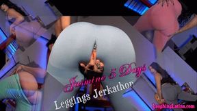 spandex video: 5 Days 5 Colors Leggings Jerkathon - Ass Worship