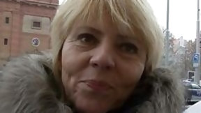 cash video: Old Czech mature lady convinced to fuck for POV video