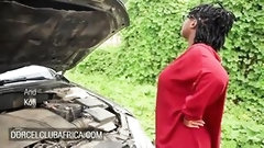 black video: Big Titted black pays the mechanic with super sexy sex