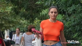 braless video: Hot BRALESS TEENS Voyeur see through Shirt Pokies in Public Bouncing Boobs