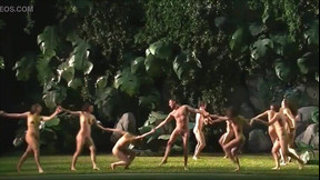 art video: Theater naked Public dance fairy Hairy experiences Teatro Nudist performance Nude Art voyeur stage