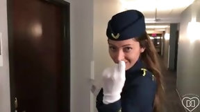 airplane video: Naughty Stewardess And My First Pilot
