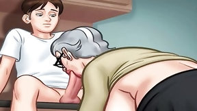 toon video: Naughty grandma blows a guy and gets fucked in this adult cartoon