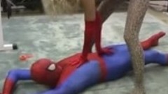 superhero video: LOOK OUT! Here Cums the SPIDERMAN