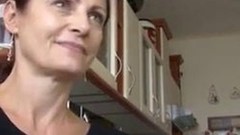 female orgasm video: Amateur mature on the table