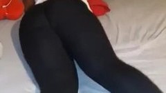 spandex video: Seethrough Spandex Tight Leggings Ebony Booty and Cameltoe in Wedgie Panty Line